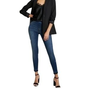 SPANX Distressed Denim Ankle Skinny Jeans Size Small